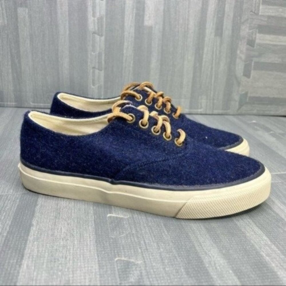 Boys Sperry CVO Captains Boat Shoes – Wool/Navy (Size 6)